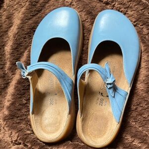 Birkenstock Tatami Blue Leather Mary Jane Sandals 43